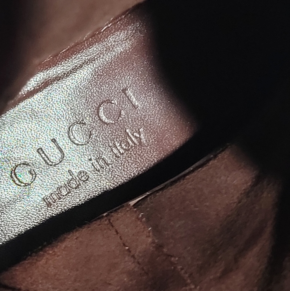 Authentic Gucci Babouska Hysteria Fringe Brown  bamboo Suede Boots - Picture 15 of 16